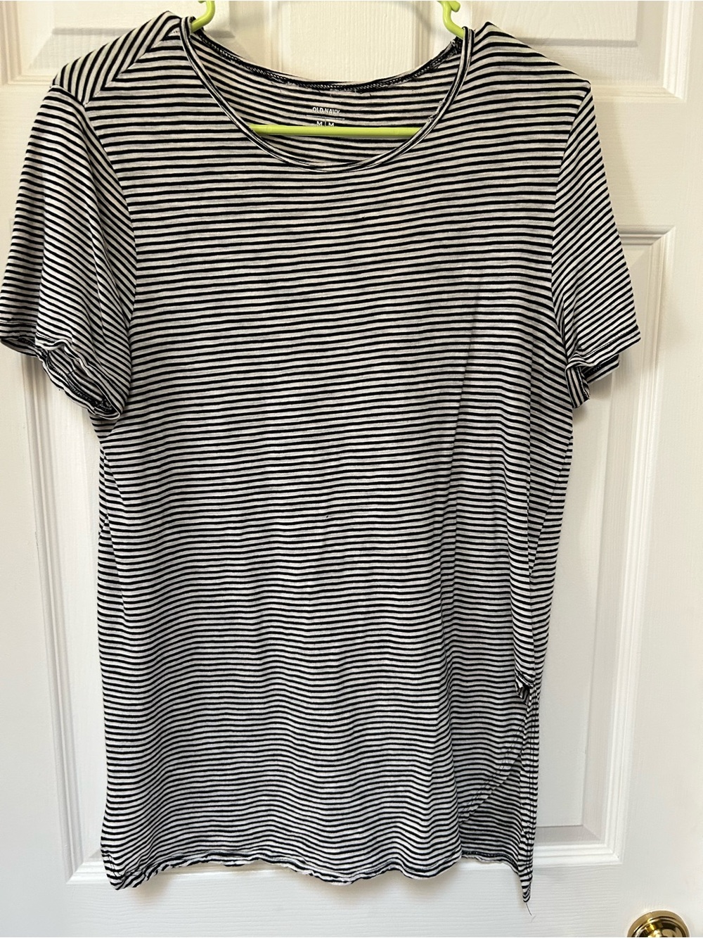 Old Navy Black and White Striped Tee
